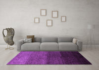 Machine Washable Abstract Purple Modern Rug, wshabs4118pur