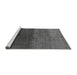 Sideview of Machine Washable Abstract Gray Modern Rug, wshabs4118gry