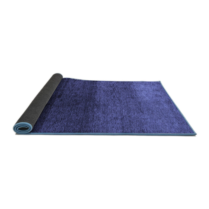 Sideview of Abstract Blue Modern Rug, abs4118blu