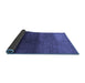 Sideview of Abstract Blue Modern Rug, abs4118blu