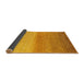 Sideview of Abstract Deep Yellow Modern Rug, abs4119