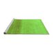 Sideview of Machine Washable Abstract Green Modern Area Rugs, wshabs4119grn