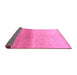 Sideview of Abstract Purple Modern Rug, abs4119pur