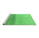 Sideview of Machine Washable Abstract Emerald Green Modern Area Rugs, wshabs4119emgrn