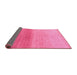 Sideview of Abstract Pink Modern Rug, abs4119pnk