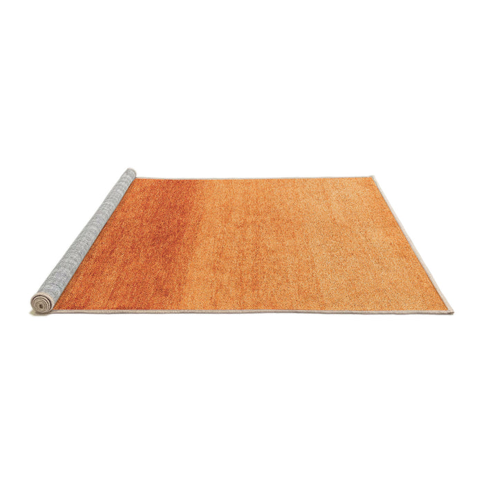 Sideview of Machine Washable Abstract Orange Modern Area Rugs, wshabs4119org