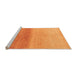 Sideview of Machine Washable Abstract Orange Modern Area Rugs, wshabs4119org