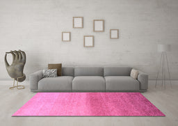 Machine Washable Abstract Purple Modern Area Rugs in a Living Room, wshabs4119pur