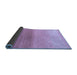 Sideview of Abstract Blue Modern Rug, abs4119blu