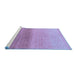 Sideview of Machine Washable Abstract Blue Modern Rug, wshabs4119blu