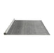 Sideview of Machine Washable Abstract Gray Modern Rug, wshabs4119gry