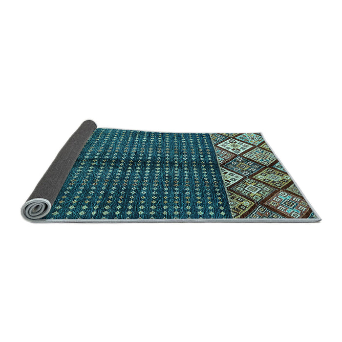 Sideview of Abstract Light Blue Modern Rug, abs411lblu