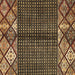 Square Machine Washable Abstract Brown Modern Rug, wshabs411brn