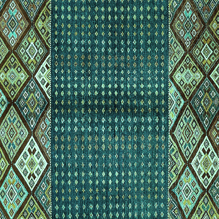 Square Abstract Turquoise Modern Rug, abs411turq