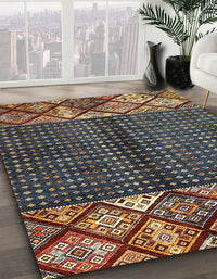 Abstract Brown Modern Rug, abs411