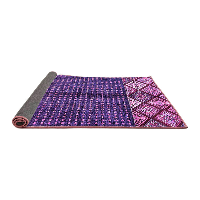 Sideview of Abstract Purple Modern Rug, abs411pur
