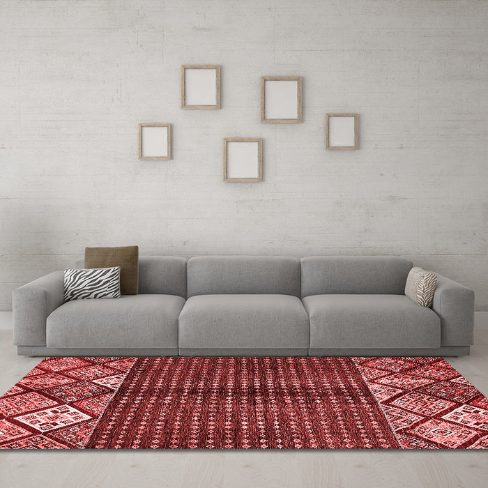 Modern Red Washable Rugs