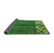 Sideview of Abstract Green Modern Rug, abs411grn