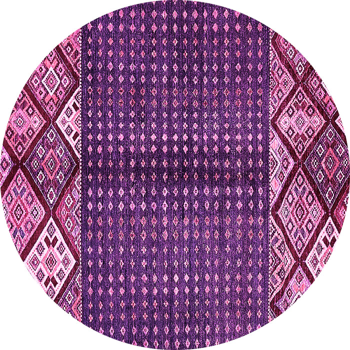 Round Abstract Pink Modern Rug, abs411pnk