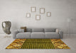 Machine Washable Abstract Yellow Modern Rug in a Living Room, wshabs411yw