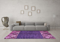 Machine Washable Abstract Purple Modern Rug, wshabs411pur