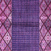 Square Machine Washable Abstract Purple Modern Area Rugs, wshabs411pur