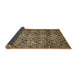 Sideview of Abstract Bakers Brown Modern Rug, abs412