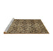 Sideview of Machine Washable Abstract Bakers Brown Rug, wshabs412