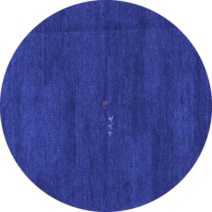 Round Abstract Blue Modern Rug, abs4120blu