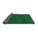 Sideview of Abstract Green Modern Rug, abs4120grn