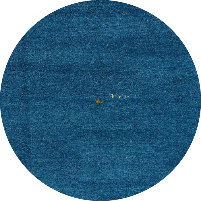 Round Abstract Blue Modern Rug, abs4120