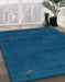 Machine Washable Abstract Blueberry Blue Rug in a Family Room, wshabs4120