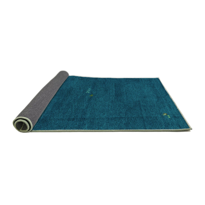 Sideview of Abstract Turquoise Modern Rug, abs4120turq