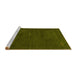 Sideview of Machine Washable Abstract Yellow Modern Rug, wshabs4120yw