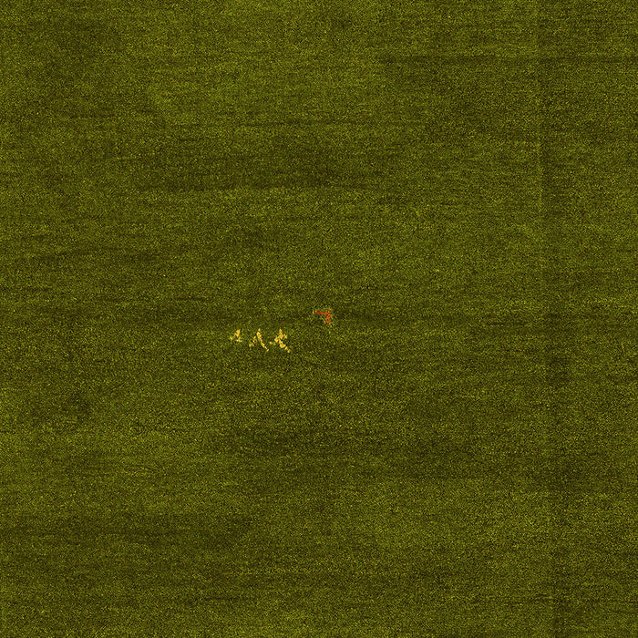 Machine Washable Abstract Yellow Modern Rug, wshabs4120yw