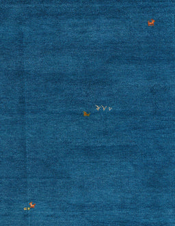 Machine Washable Abstract Blueberry Blue Rug, wshabs4120