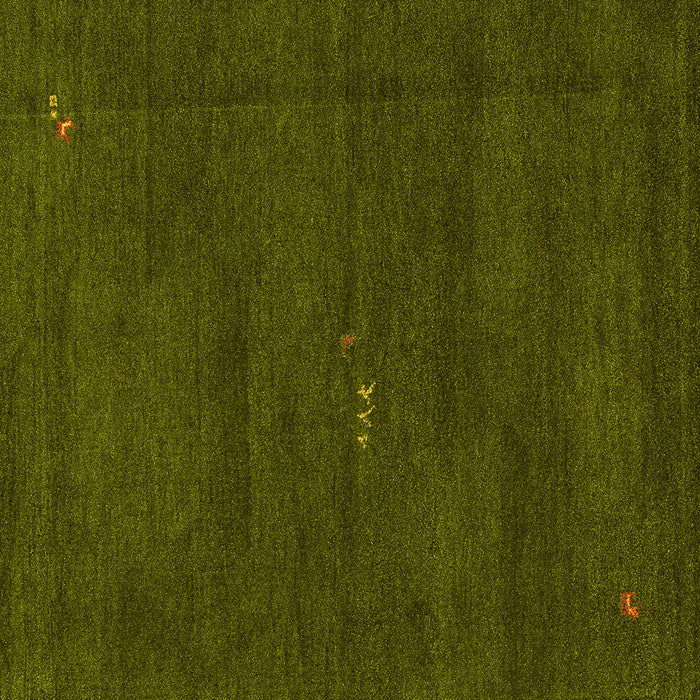 Square Abstract Yellow Modern Rug, abs4120yw