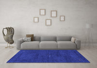 Machine Washable Abstract Blue Modern Rug, wshabs4120blu