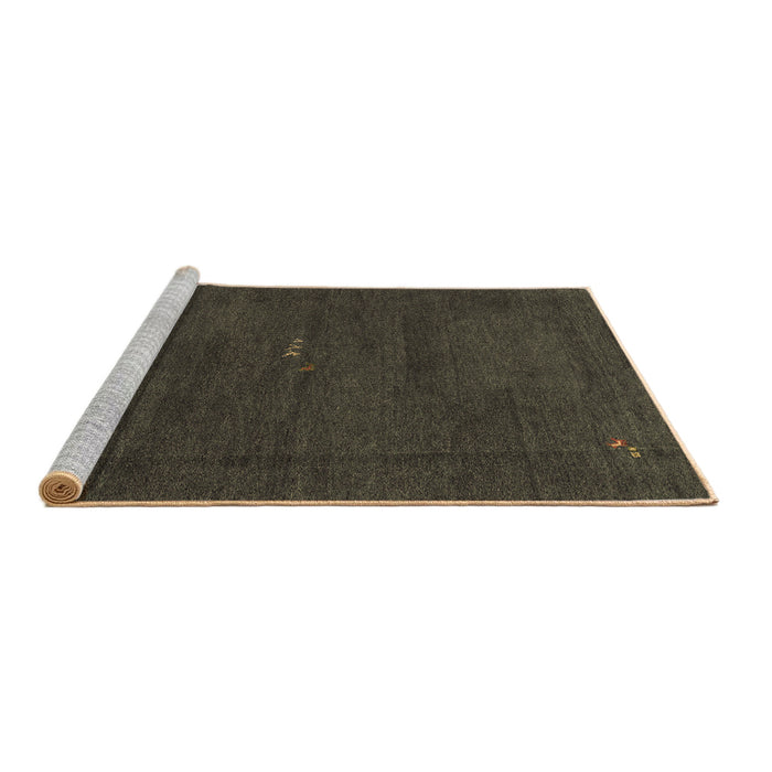 Sideview of Machine Washable Abstract Brown Modern Rug, wshabs4120brn