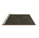 Sideview of Machine Washable Abstract Brown Modern Rug, wshabs4120brn