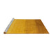 Sideview of Machine Washable Abstract Deep Yellow Rug, wshabs4121