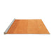 Sideview of Machine Washable Abstract Orange Modern Area Rugs, wshabs4121org