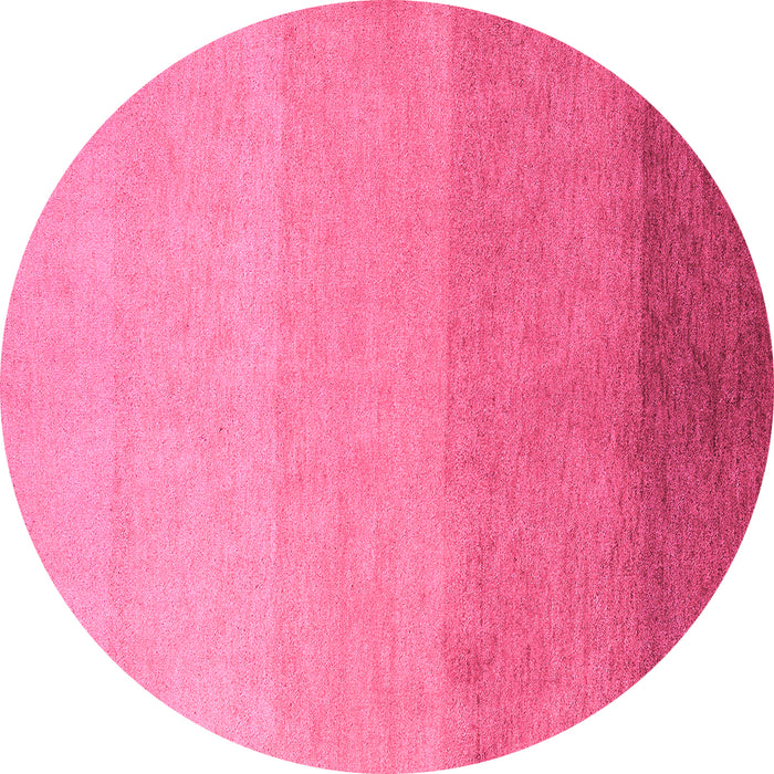 Round Machine Washable Abstract Pink Modern Rug, wshabs4121pnk