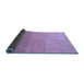 Sideview of Abstract Blue Modern Rug, abs4121blu