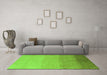 Machine Washable Abstract Green Modern Area Rugs in a Living Room,, wshabs4121grn