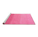 Sideview of Machine Washable Abstract Pink Modern Rug, wshabs4121pnk