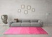 Machine Washable Abstract Pink Modern Rug in a Living Room, wshabs4121pnk