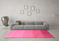 Machine Washable Abstract Pink Modern Rug, wshabs4121pnk