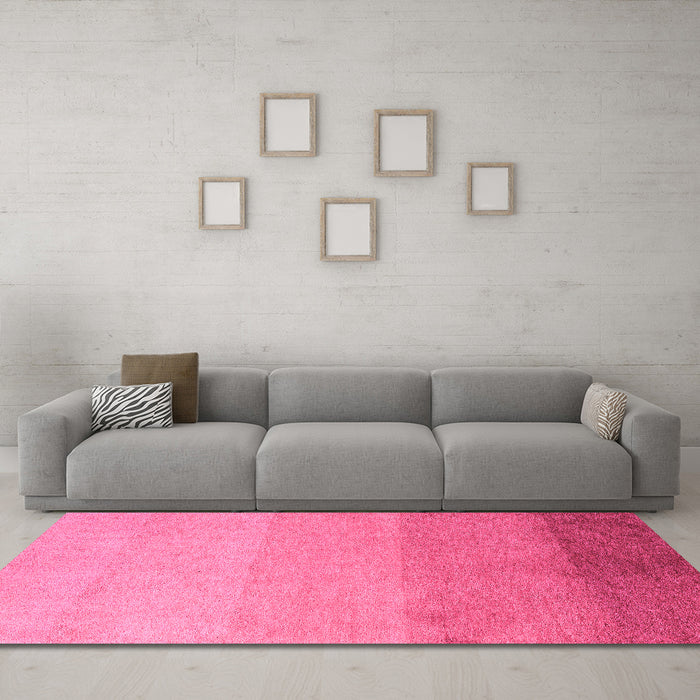 Machine Washable Abstract Pink Modern Rug in a Living Room, wshabs4121pnk