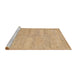 Sideview of Machine Washable Abstract Bronze Brown Rug, wshabs4122